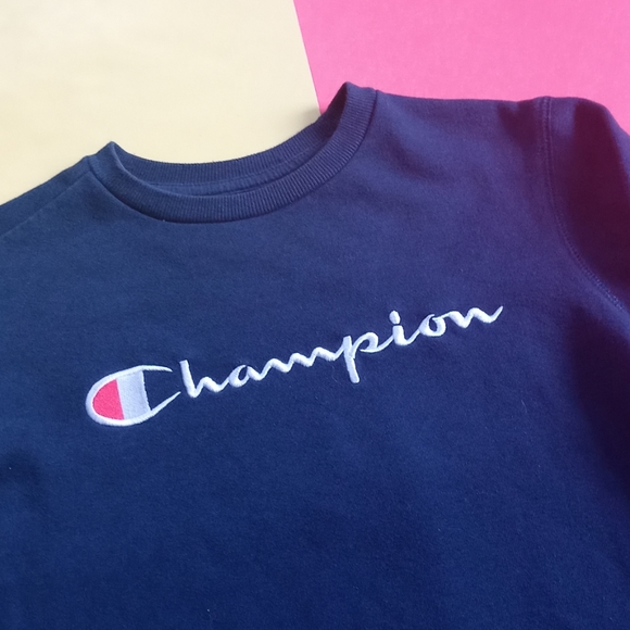 Champion Sweaters - Women’s Petite Champion Embroidered Crewneck